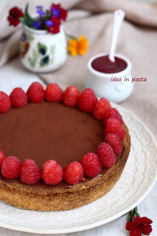 Crostata Lamponi E Mousse Al Cioccolato Idee In Pasta